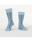 Blue men\'s socks with patterns SM02 - Online store - Boutique